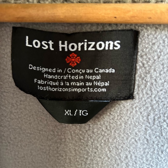 Sundance XL wool fleece lined Sweater cardigan, embroidery deer & flowers - Picture 13 of 13